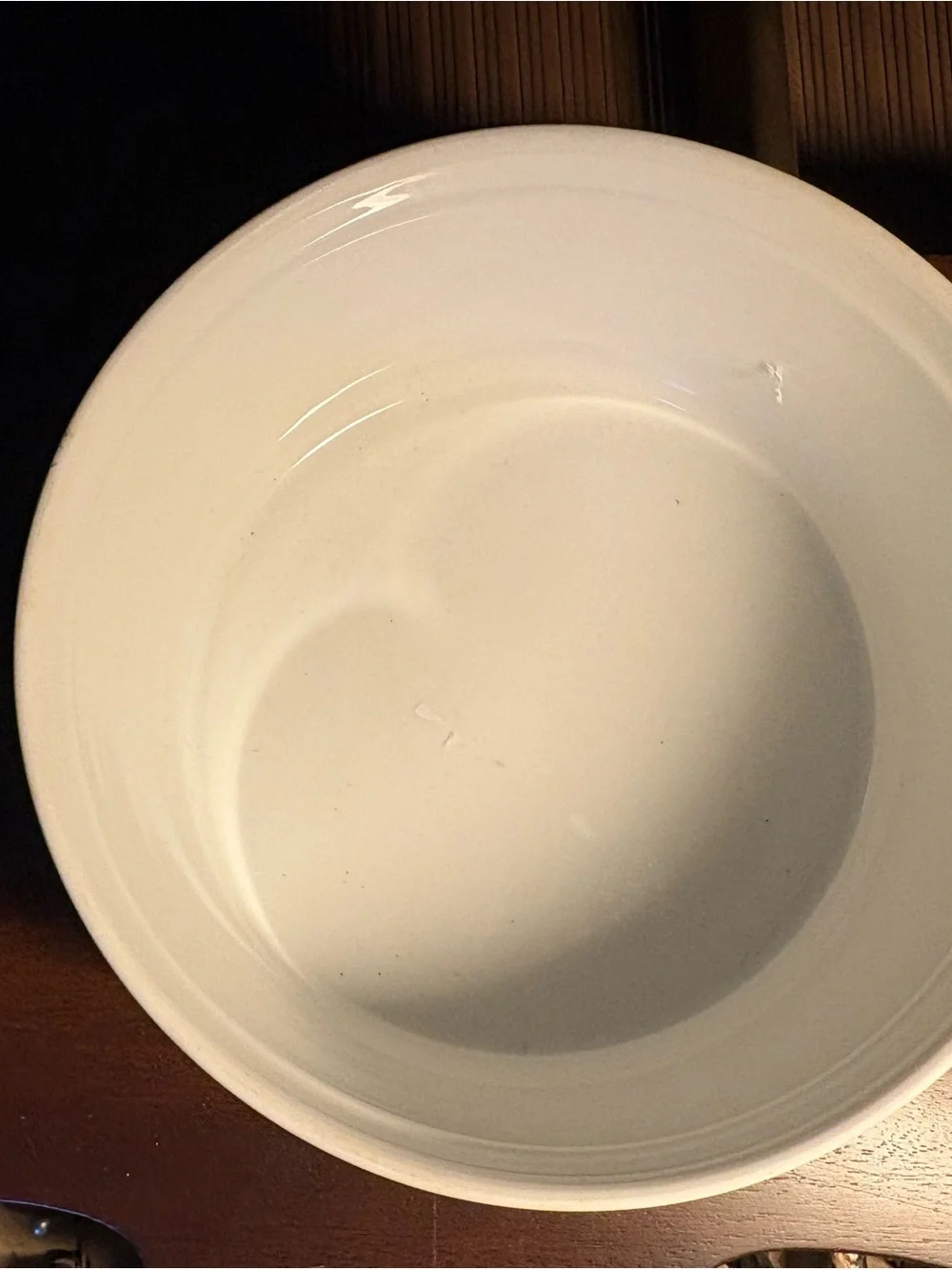 Evesham White 8” Fruit-Pattern Serving Bowl with Gold Trim